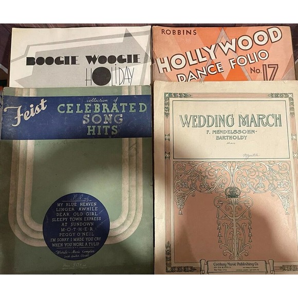 1920-60s Sheet Music 60 Pieces of Early 1920's to 1960's - Sheet Music Vintage - Picture 4 of 11